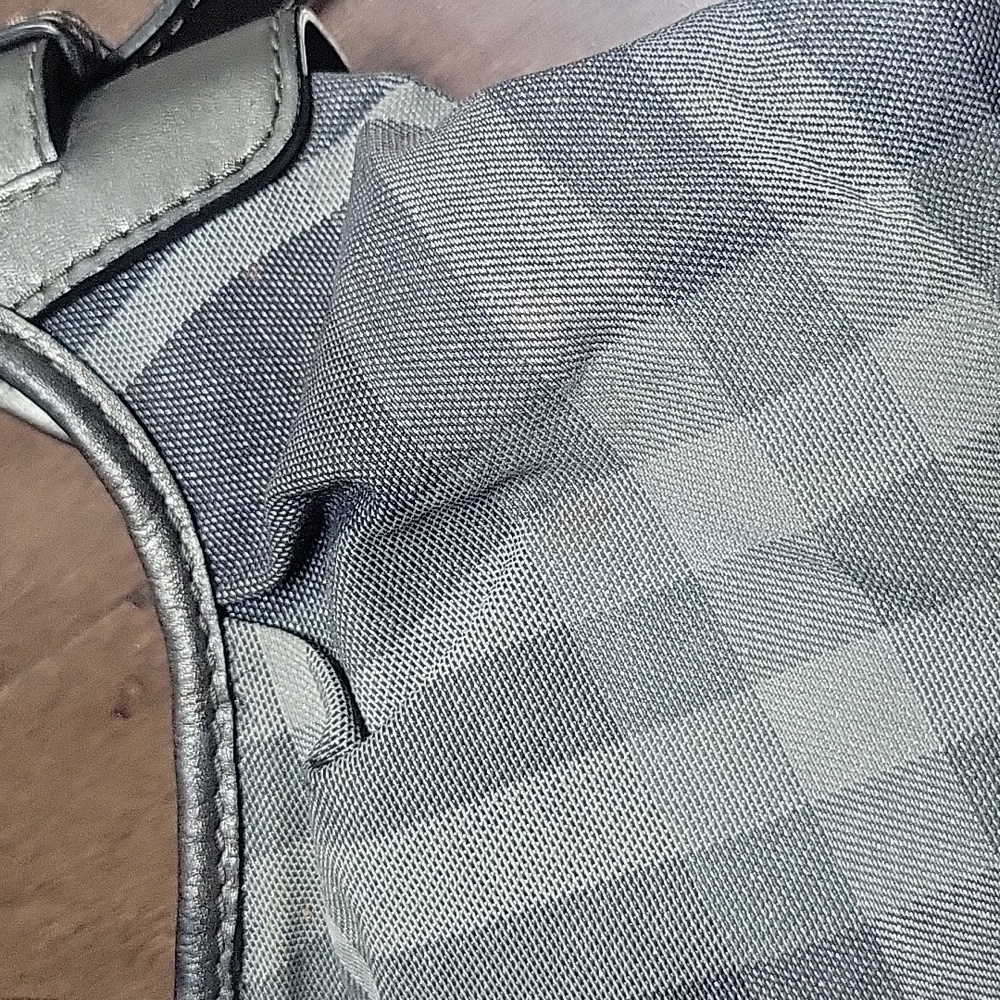 Burberry Black and Brown Plaid Leather Hobo Bag - Picture 11 of 14